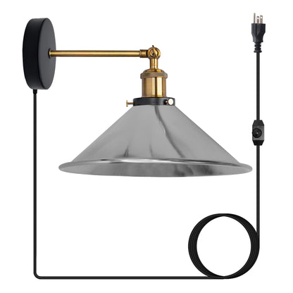 chrome plug in wall light with dimmer switch.JPG