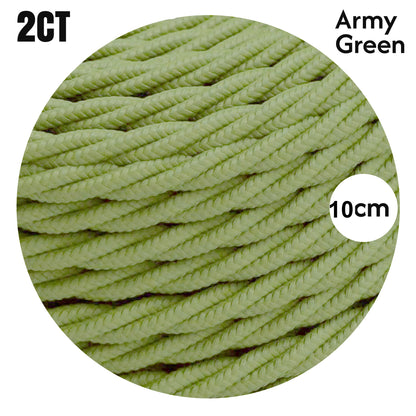 2 Core Twisted Italian Braided Cable, Electrical Fabric Flexible~2080