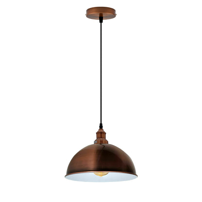 Brushed copper Metal Ceiling Dome Pendant Light.JPG