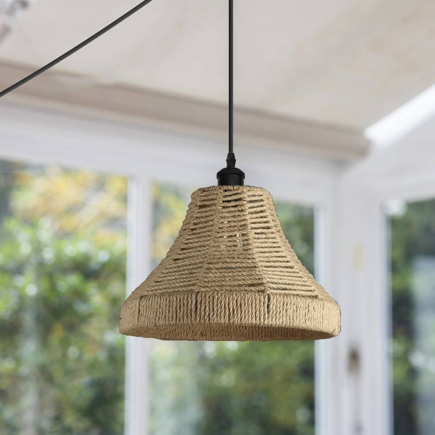 Vintage Industrial  Plug-in Pendant Hanging lampshade