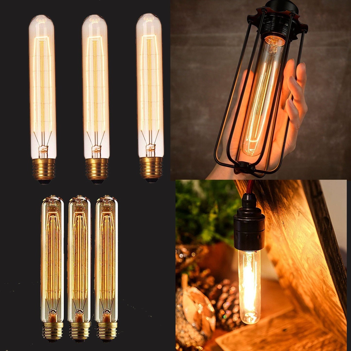 E26 T185 60W Vintage Retro Industrial Filament Bulb 1 / 2 / 3 / 5 pack ~ 1633