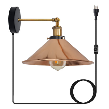 French gold plug in wall light with dimmer switch.JPG