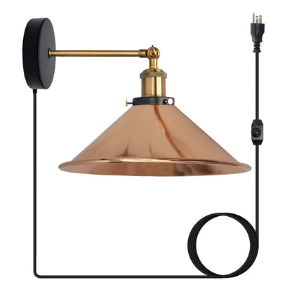 french gold plug in wall light with dimmer switch.JPG