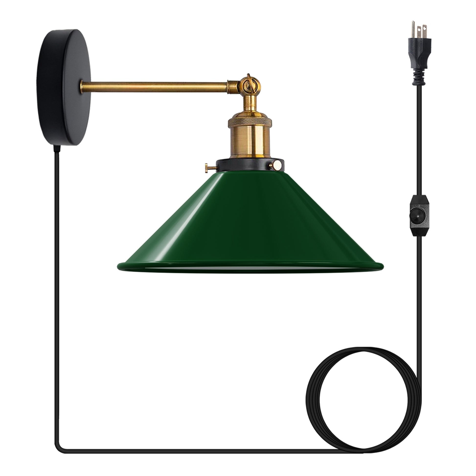 Green Plug-in Wall Light Sconces with Dimmer Switch.JPG