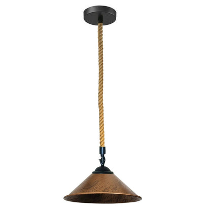 Brushed Copper Metal hemp pendant light