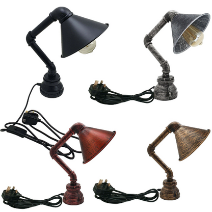 Pipe Desk Lamp, Edison Steampunk Lamp
