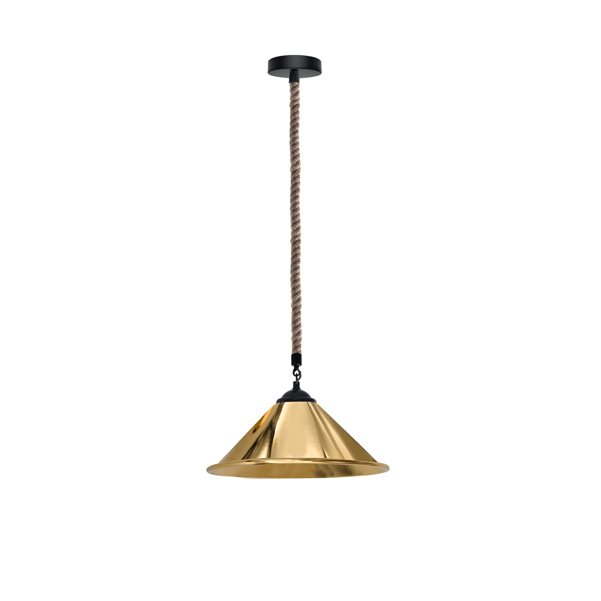 Metal hemp pendant lamp lighting with light bulb