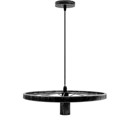 Brushed Silver Single-Head Wheel Chandelier .JPG