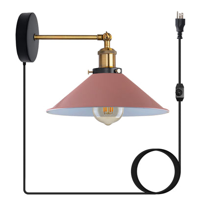 rose gold plug in wall light with dimmer switch.JPG