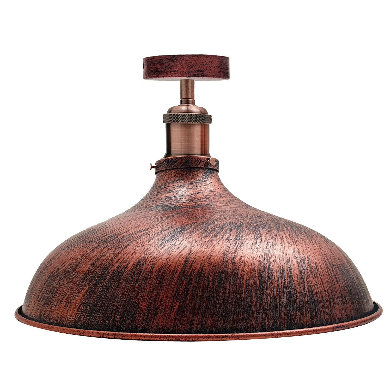 Rustic Red Big Barn Style Flush Mount Ceiling Light