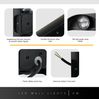 Modern LED Wall Lights IP54 rainproof Aluminum Wall Lamp~1577