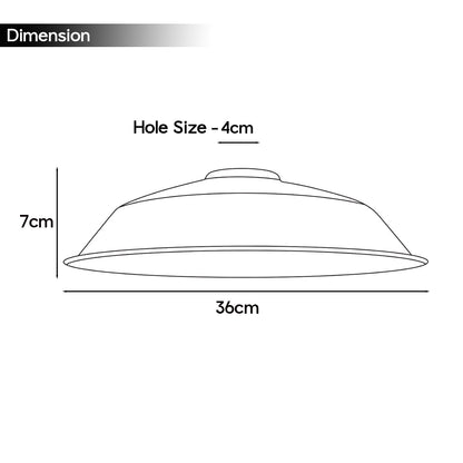 Retro Style Ceiling Light Shades  Metal Curved 36cm~1607