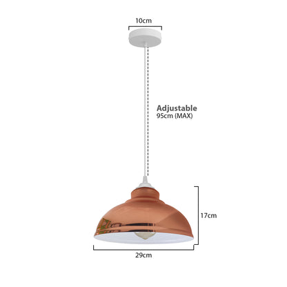 Vintage Industrial Metal Ceiling Pendant Light - size image