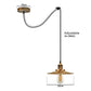 E27 Metal Flat Shade with 2M Adjustable PVC Cable Pendant Light 