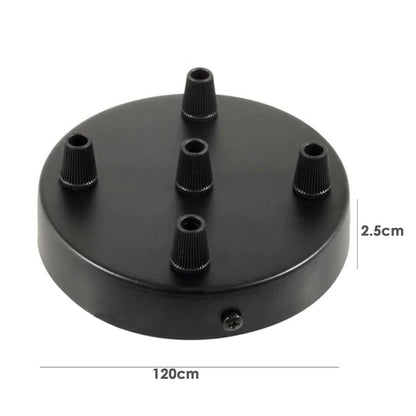 Industrial 5-Head Metal Shade Spider Pendant Light 