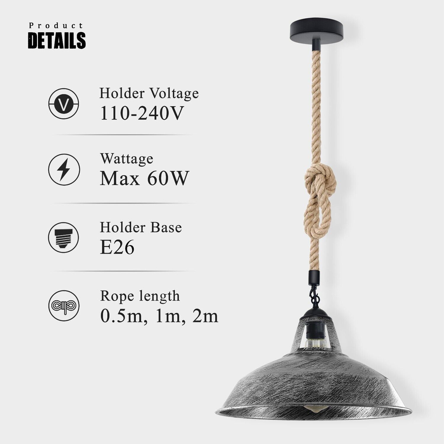 Vintage Ceiling Pendant Light - description image