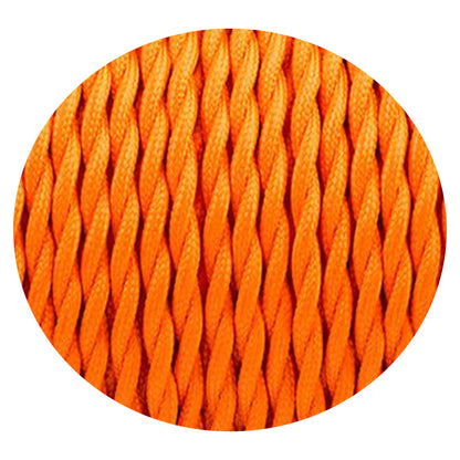 3 Core Electrical Twisted Cable Fabric Flex Orange