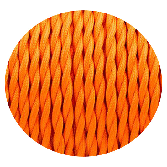 3 Core Electrical Twisted Cable Fabric Flex Orange