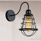 Gooseneck Wall Sconce Black Wire Cage Metal Wall Mount Lights ~1597