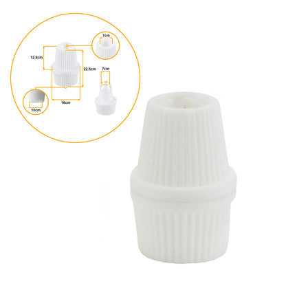 White Plastic M10 Knurled Edge Cord Grip | Pendant Light Cable Strain Relief~1610