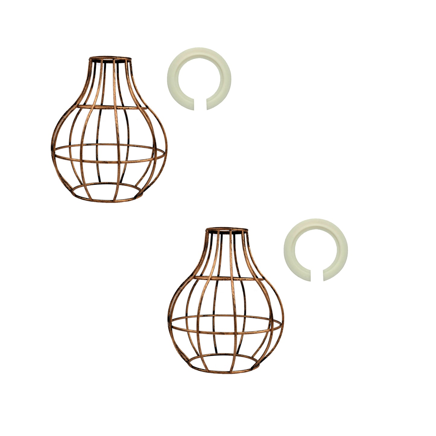 Industrial Vase Shape Metal Wire Cage Lampshade 