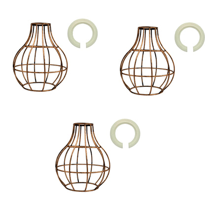 Industrial Vase Shape Metal Wire Cage Lampshade 