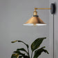 Yellow brass plug in wall light with dimmer switch for bed room.JPG