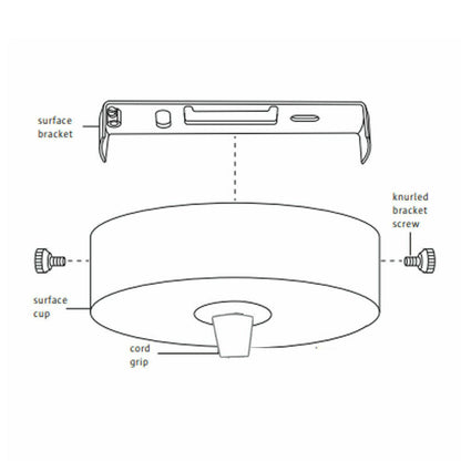 145mm Ceiling Rose Bracket | Light Fixing Plate for Lights ~1078