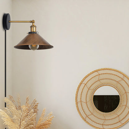 brushed copper  plug in wall light with dimmer switch.JPG