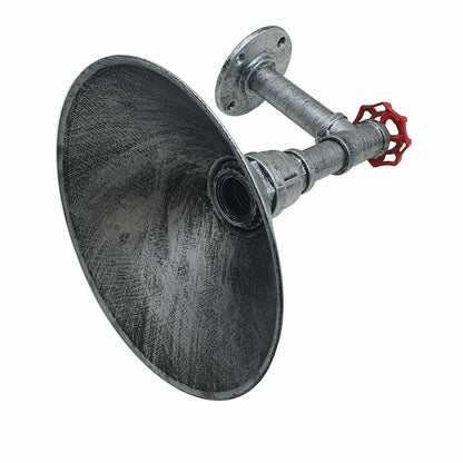 Brushed Silver Water Pipe  Cone  Wall Sconce Light.JPG