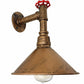 Yellow Brass Water Pipe  Cone  Wall Sconce Light.JPG