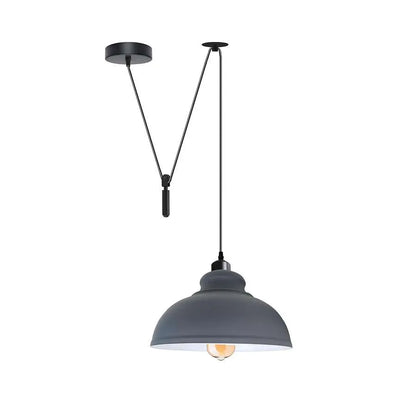 Vintage Single Head Curvy Shade Pendant Light 