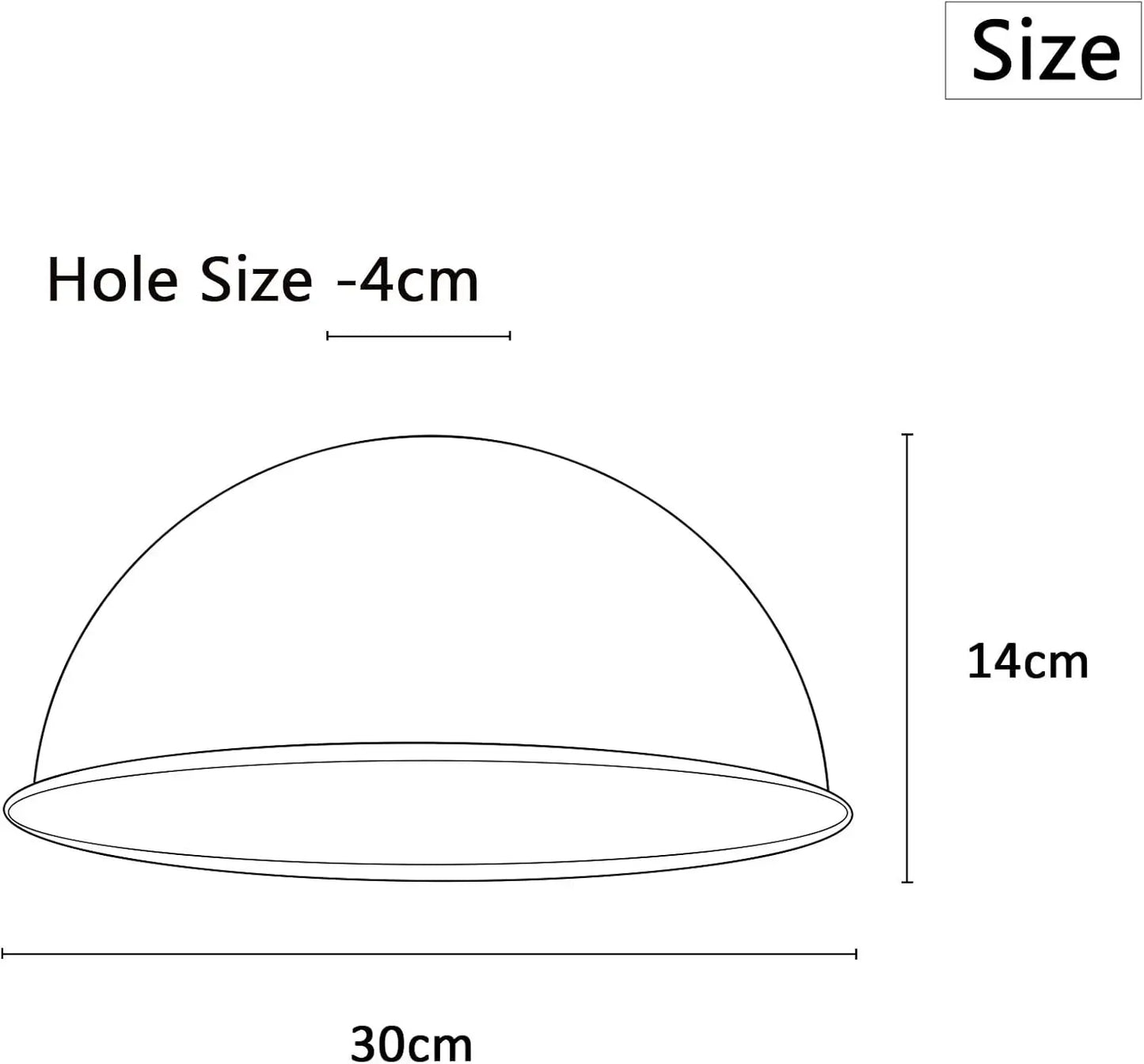 Easy Fit Modern Metal Dome Shape Lamp Shades 300mm~1558