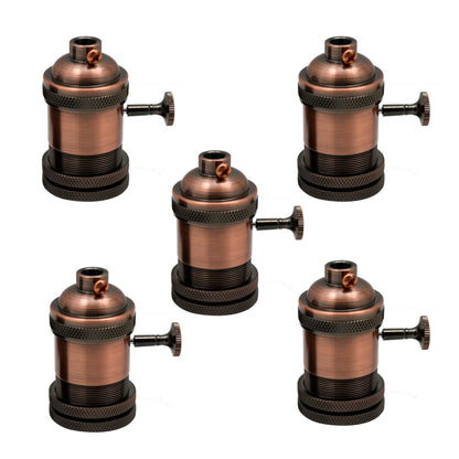  Lamp Holder with Switch and Ring Lampshades addable Screw