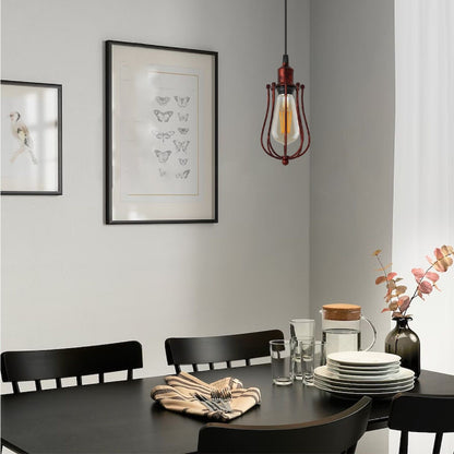 Vintage Retro Industrial Metal Wire Cage Balloon Shape