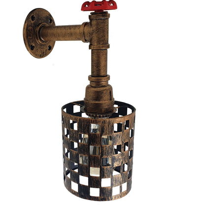 Barrel Cage Water Pipe Wall Sconce Light.JPG