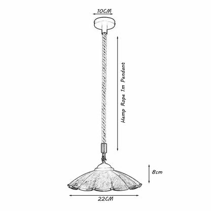 umbrella-shape Pendant Light with rope.JPG