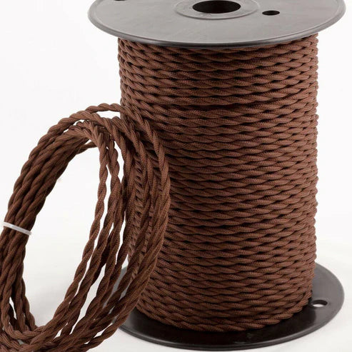 3 Core Braided Twisted Electrical Cable Brown ~ 2073 – Relicelectrical