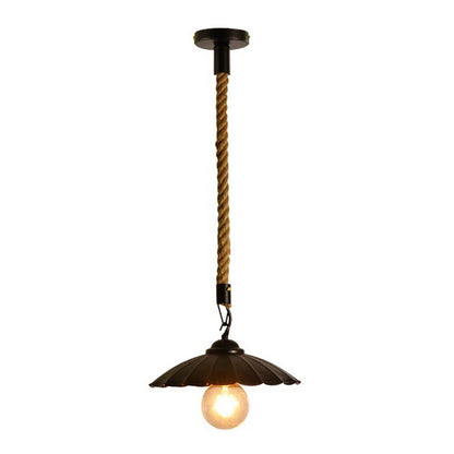 umbrella-shape Pendant Light with rope.JPG