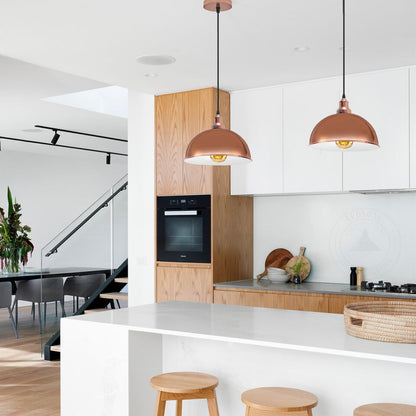 Rose gold Metal Ceiling Dome Pendant Light for kitchen.JPG