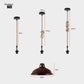 Vintage Ceiling Pendant Light Industrial Metal Hemp Rope LED Hanging Retro Lamp ~1887