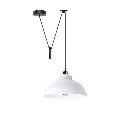 Vintage Single Head Curvy Shade Pendant Light 