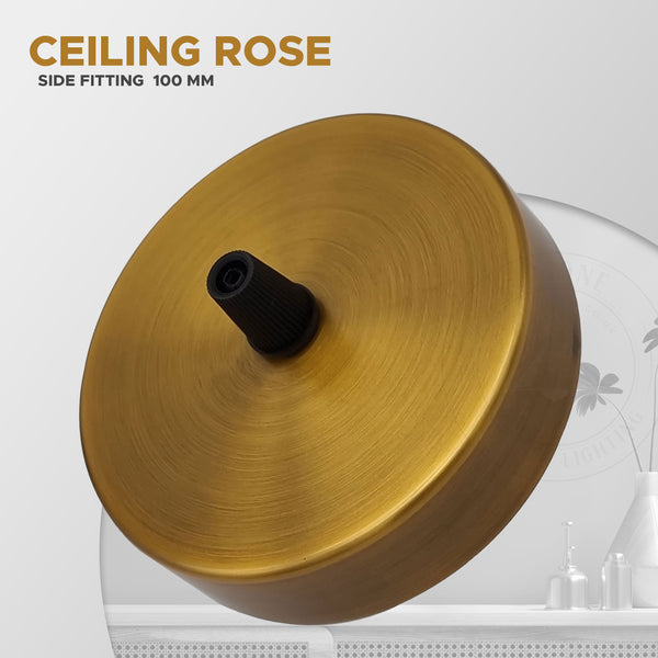 Yellow Brass Light Vintage Pendant Ceiling Rose~1469