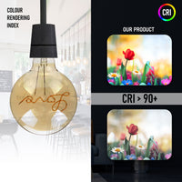 Love 4W LED Light Bulb G125 E26 LED Filament Vintage LED Bulbs Dimmable
