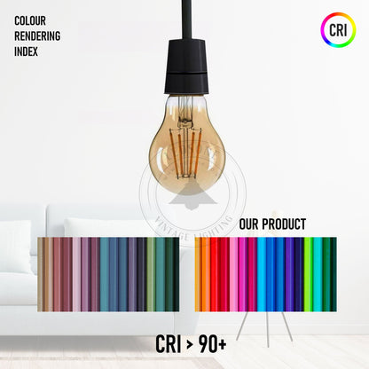 4W LED Light Bulbs A60 E26 Edison Bulb LED Filament Bulbs Warm White Dimmable