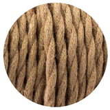 18 Gauge 2 Conductor Twisted Rope Light Cord Covered Wire Hemp 
