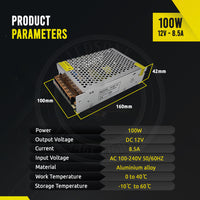DC 12V 9 Amp Switching Power Supply for LED Strips CCTV~1012
