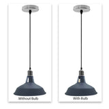Industrial Barn Pendant Lightng Black Light Fixture Kitchen