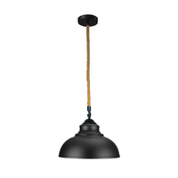 Curvy Hanging Pendant Light Black Light Fixture Rope Cord
