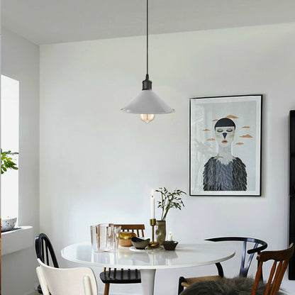 White Cone Pendant Light for dining room .JPG